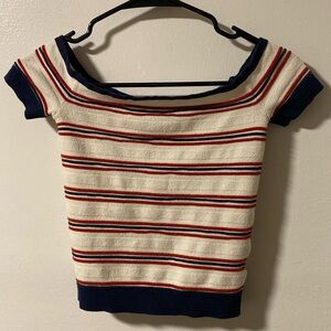 American Eagle Red, White & Blue Striped Top (S)